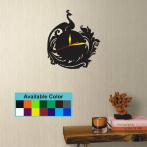 Personalized Peacock Fashion Wall Clock, Acrylic Modern Style, Non-Ticking