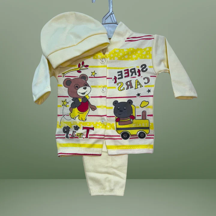 Newborn 3-Piece Cotton Set - Image 3