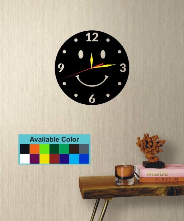 Smiley Face Creative Acrylic Wall Clock, Top Quality Quartz Movement