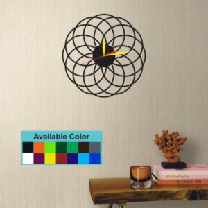 Customized Abstract Wall Clock, Laser Cut Round Shape Personalized Modern Acrylic Wall Clock