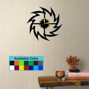 Round Saw Blade Shaped Acrylic Wall Clock, 14 Colours, Silent, Non-Ticking