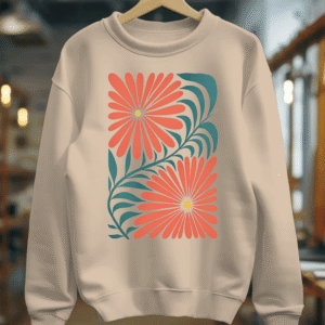Elegant Flower Winter Sweatshirt for Women & Men