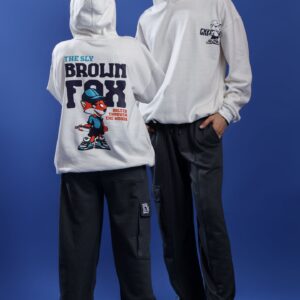 BROWN FOX OVERSIZED HOODIE