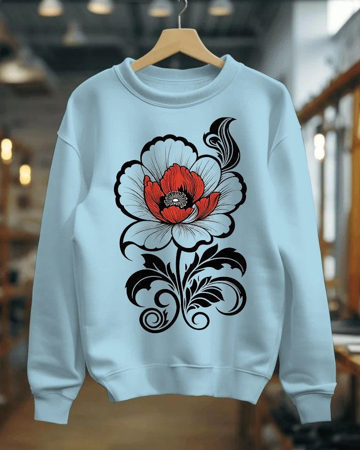 Flower Winter Sweatshirt - Image 2