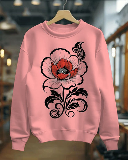 Flower Winter Sweatshirt