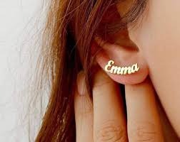 Name Earrings – Personalize Name Earrings | Custom Earrings Stud