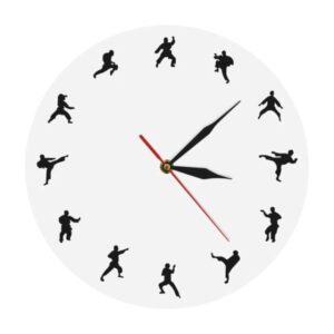 Custom Made Acrylic Wall Clock – Kung Fu Wall Clock Silent Movement Quartz