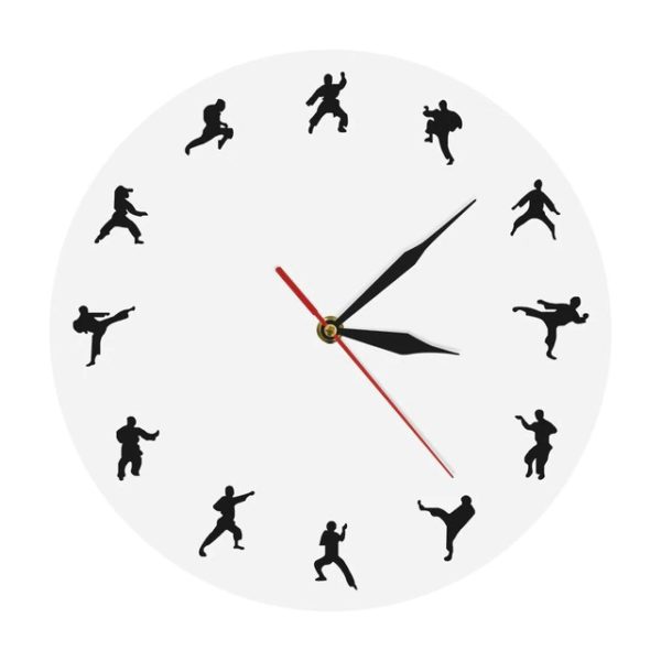 Custom Made Acrylic Wall Clock – Kung Fu Wall Clock Silent Movement Quartz