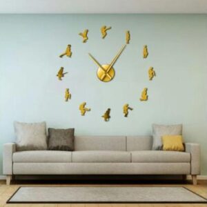 Work And Fight DIY 3D Acrylic Wall Clock