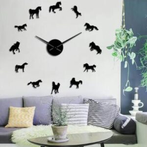 DIY 3D Acrylic Horses Wall Clock