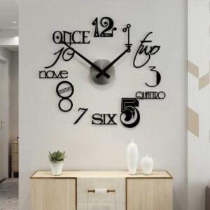 Stylish Letters DIY 3D Acrylic Wall Clock