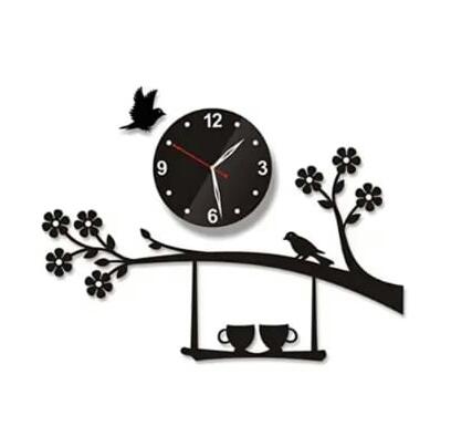 Evening Tree and Birds 3D Acrylic Wall Clock