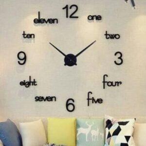 DIY 3D Acrylic English Letters Wall Clock