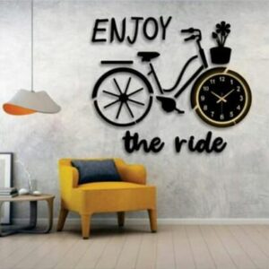 DIY 3D Acrylic Enjoy The Ride Wall Clock