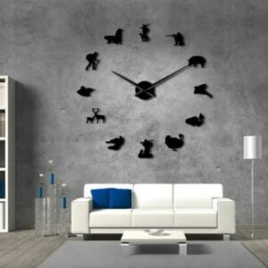 DIY 3D Acrylic Animals Hunters Wall Clock