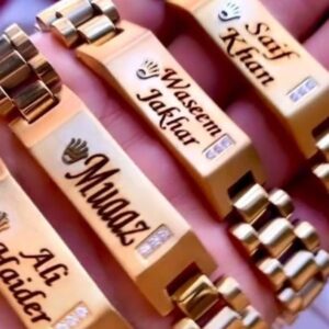 Design Your Own Name Engraved Good Quality Rolex Bracelet – Gold