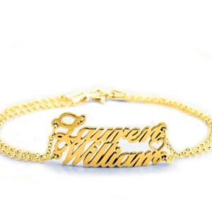 Personalized Your Own Double Name Bracelet – In Chain