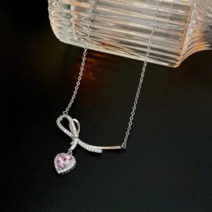 Crystal Heart Zircon Pendant