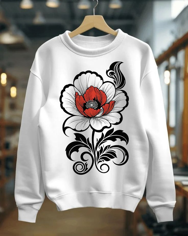 Flower Winter Sweatshirt - Image 4