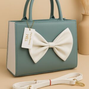 TRENDY BOW STYLE HANDBAG