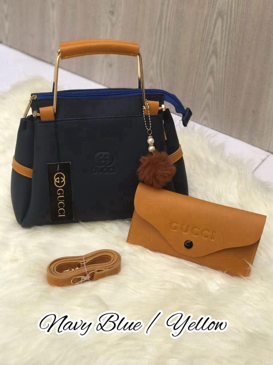 TWO TONE TRENDING BAGS WITH POUCH BAG - Image 4