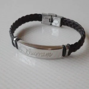 Leatherette Name Bracelet