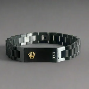 Design Your Own Name Engraved Good Quality Rolex Bracelet – Black
