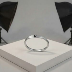 Customize Name Alphabet Ring 3 color Golden Silver and black  High quality Metal 🤘