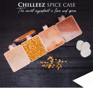 Chilliz 4pcs Detachable Spice Masala Rack with Spoons